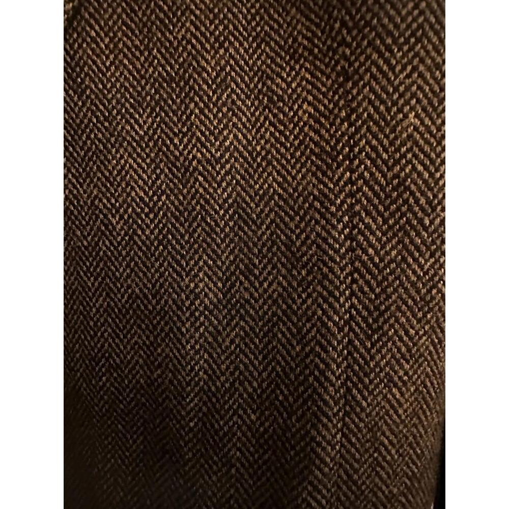 Pendleton Vintage Herringbone Tweed Blazer Leathe… - image 6